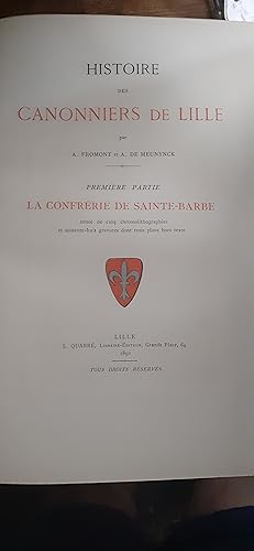 histoire des canonniers de lille 2 tomes