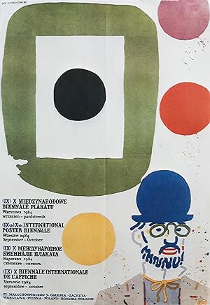 1984 International Poster Biennale of Warsaw - Mlodozeniec (Toulouse Lautrec with colourful shapes)