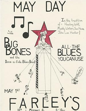 May Day: All the Blues You Can Use (Original flyer for a performance at Farley's, San Francisco, ...