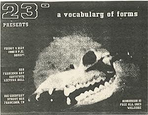 23° Presents: A Vocabulary of Forms (Original flyer for the 1990 art exhibition)
