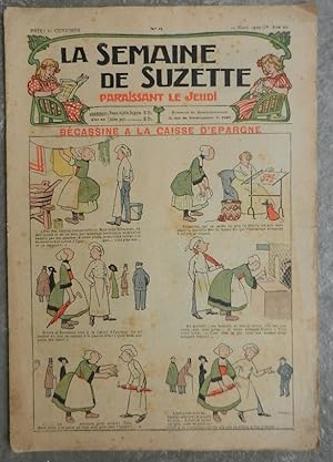 Bécassine à la Caisse d'Epargne. - La Semaine de Suzette, N° 6, 10 mars 1910 (6e année).
