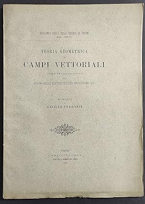 Teoria Geometrica dei Campi Vettoriali - Ed. Clausen - 1897