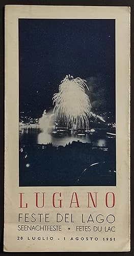 Depliant Lugano - Feste del Lago 1951