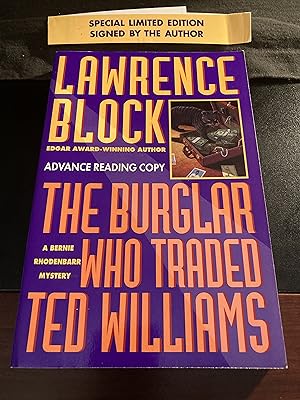 The Burglar Who Traded Ted Williams / ("Bernie Rhodenbarr Mystery Series #6), Advance Reading Cop...