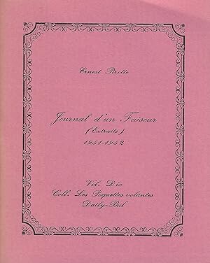 JOURNAL D'UN FAISEUR (Extraits) 1951-1952- Collection les Poquettes volantes Vol.10