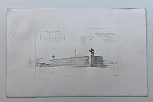 Four Architectural Drawings, c. 1898, of Atlanta Area Cotton Mills