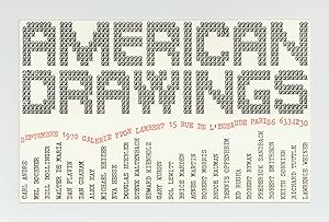 Exhibition card: American Drawings (September 1970)