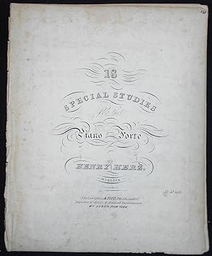 18 Special Studies for the Piano Forte by Henry Herz -- in 3 Books
