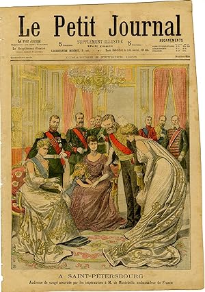 "LE PETIT JOURNAL N°638 du 8/2/1903" A SAINT-PÉTERSBOURG : Audience de congé accordée par les imp...