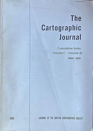 The cartographic journal: cumulative index vol. 1-15, 1964-1978