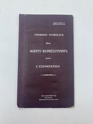 Edition K. Chambre syndicale des Agents-Representants pour l'Exportation Paris (Carte de nuances)