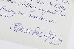 Lettre autographe datée et signée adressée à Edouard Ducoté à propos d'un poème qu'il lui a recom...