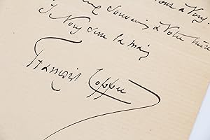 Lettre autographe signée au jeune Léon Daudet lui donnant rendez-vous