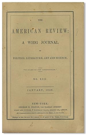 "Phrenology: A Socratic Dialogue," [contained in:] THE AMERICAN REVIEW: A WHIG JOURNAL OF POLITIC...