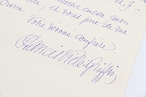 Lettre autographe datée et signée adressée à Edouard Ducoté qui a été refusé par le Mercure de Fr...