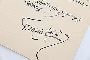 Lettre autographe datée et signée à Marthe Daudet refusant son invitation à participer au réveill...
