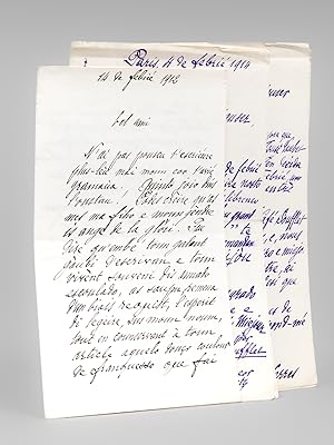 [ 3 lettres autographes en provençal signées ] 1 L.A.S. de 3 pages datée du "14 de febrié 1912 : ...