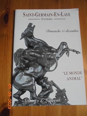 Catalogue de vente aux encheres Schmitz & Laurent : Le Monde Animal - Saint Germain en Laye - Dim...