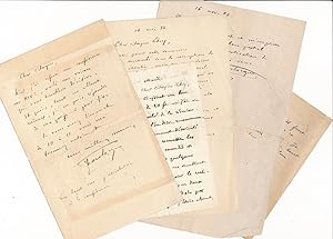 Abel HOVELACQUE Correspondance de 12 lettres autographes signées