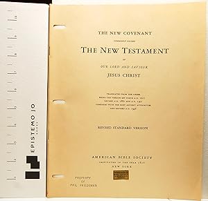 The New Covenant Commonly Called The New Testament of Our Lord and Saviour Jesus Christ (wide-mar...