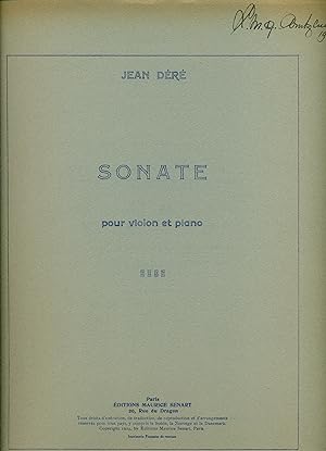 D r , Jean: Sonate pour Violon et Piano