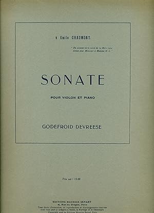 Devreese, Godefroid: Sonate pour Violon et Piano