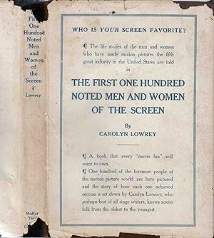 The First One Hundred Noted Men and Women of the Screen