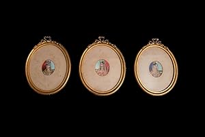 Three C19th Indian portrait miniatures of Indian Ranee (princesses) framed