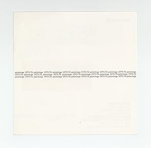 Exhibition card: Edda Renouf: paintings 1975-76 (24 February-27 March 1976)