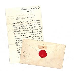 Eigenh. Brief mit U. "Friedrich Kronpr." (Grußformel und Unterschrift mit Goldstaub).