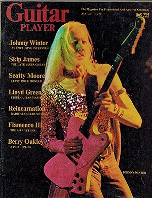 Guitar Player The Magazine for Professional and Amateur Guitarists August 1974 - Johnny Winter Cover