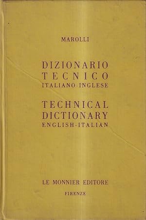 Dizionario tecnico inglese-italiano italiano-inglese / Technical Dictionary English-Italian Itali...