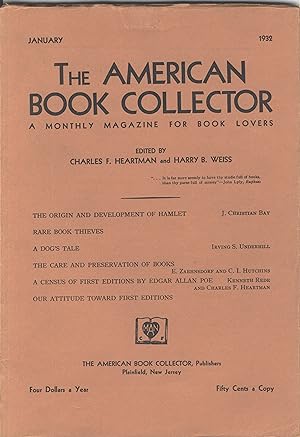 The American Book Collector: A monthly magazine for book lovers