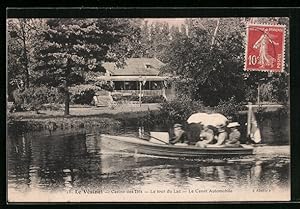 Carte postale Le Vésinet, Casino des Ibis, le tour du Lac, le Canot Automobile