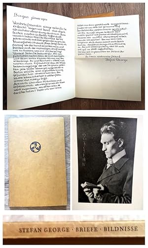 Stefan George: Briefe; Bildnisse. [12 Faksimiles von Briefen; 11 Fotografien in einer Mappe