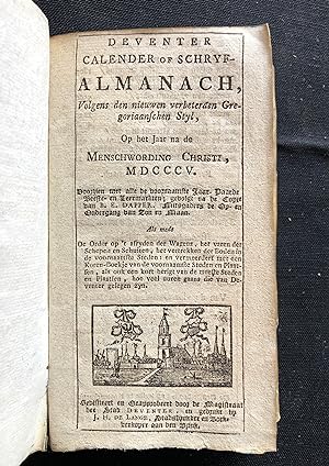 Deventer Calender of Schryf-Almanach 1805