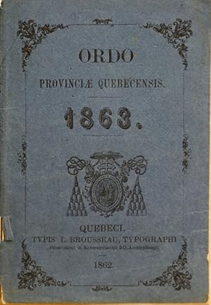 Ordo Provinciae Quebecensis 1863