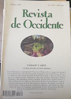 REVISTA DE OCCIDENTE. Nº 189 FEBRERO 1997. PAISAJE Y ARTE. UN RELATO DE JULIAN BARNES.