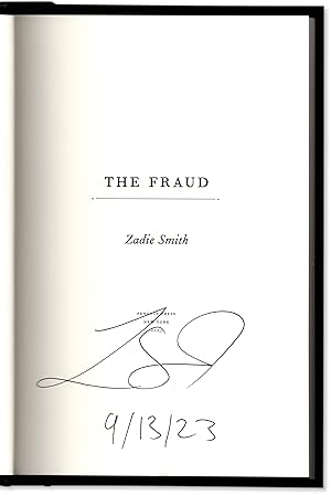 The Fraud. Signed and Dated 9/13/23 on the title page.