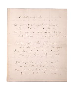 Autograph manuscript signed, fair copy of the poem "A Psalm of Life"