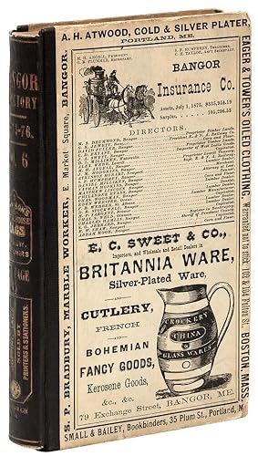 Bangor Maine city directory for 1875 - over 50 pages of local ads