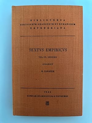 Sexti Empirici Opera, vol. IV: Indices, collegit K. Janacek.