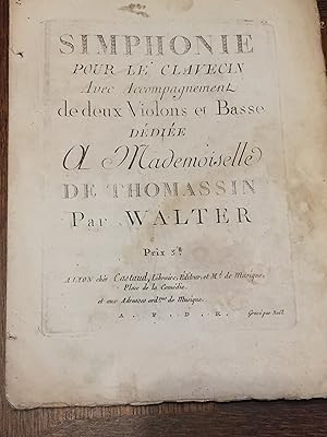 Simphonie pour le clavecin avec accompagnement de deux violons et basse