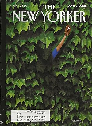 The New Yorker April 7, 2008 Mark Ulricksen Cover, Complete Magazine