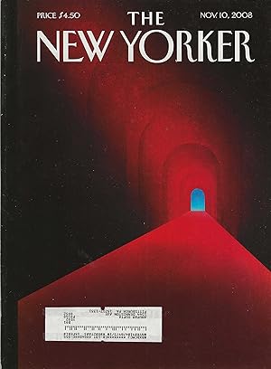 The New Yorker November 10, 2008 Brian Stauffer Cover, Complete Magazine