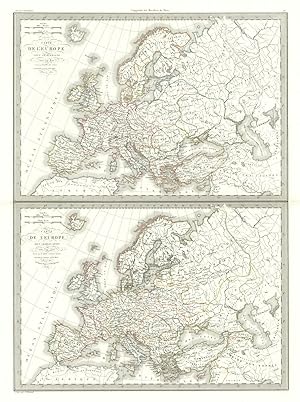 Carte de l'Europe sous Charlemagne, vers l'an 800 // Carte de l'Europe sous Charles-Quint, vers l...