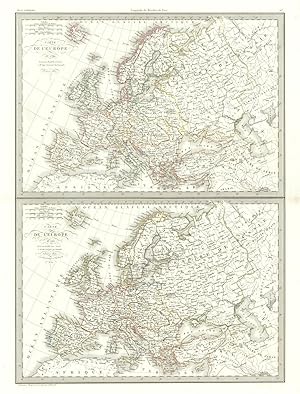 Carte de l'Europe en 1789 // Carte de l'Europe en 1813 [Europe in 1789 // Europe in 1813]