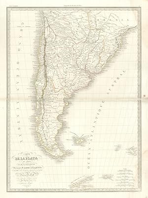 Carte de la Plata, du Chili et de la Patagonie [La Plata, Chile and Patagonia]