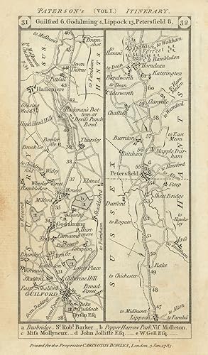 [London to Portsmouth, measured from the stones-end in the Borough] : Guildford - Godalming - Has...