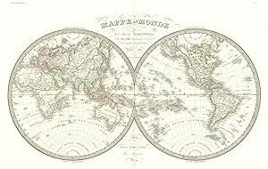 Mappemonde en deux hémisphères [World map in two hemispheres]